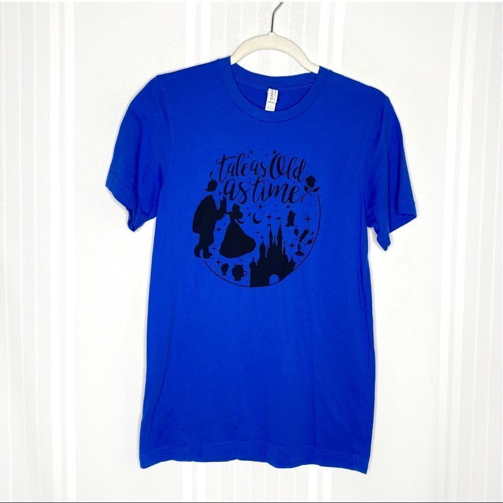 Beauty & The Beast Short Sleeve Graphic Tee Blue